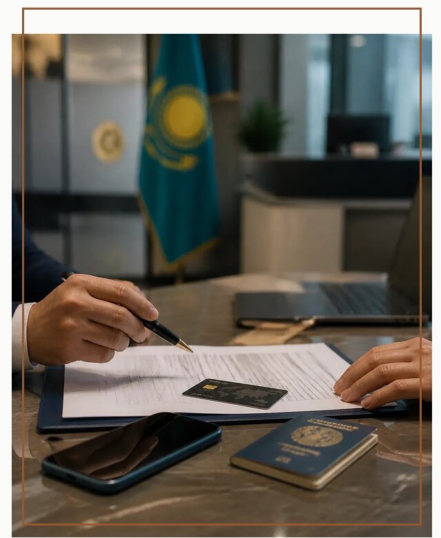Открытие счета и банковской карты в Казахстане в Железнодорожном